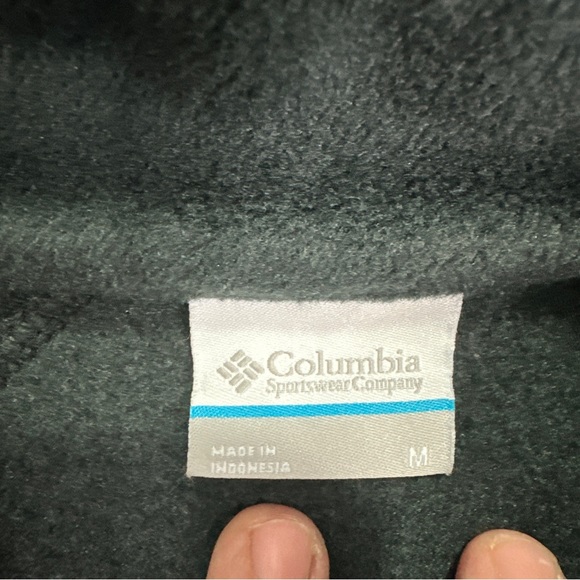 Columbia Fleece Snap T Jacket Black Pullover Logo Outdoor Women’s Size Medium - Picture 6 of 6